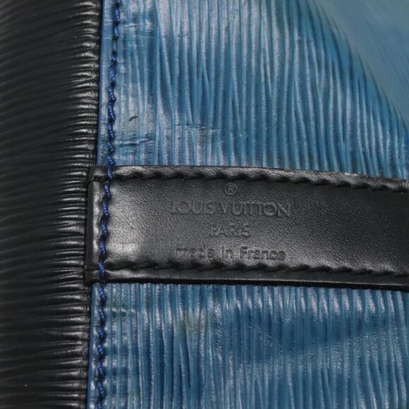 LOUIS VUITTON Epi Petit Noe Shoulder Bag Bicolor Black Blue M44152 Auth gh240 - Picture 12 of 16
